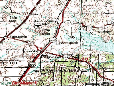 Marshall Creek topographic map