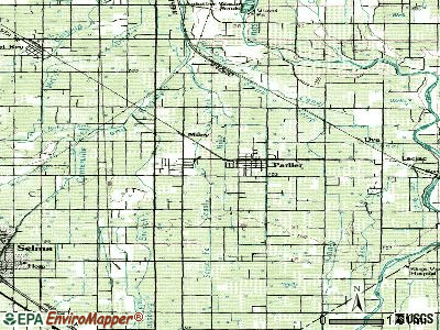 Parlier topographic map