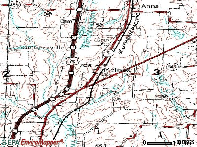 Meadowlakes topographic map