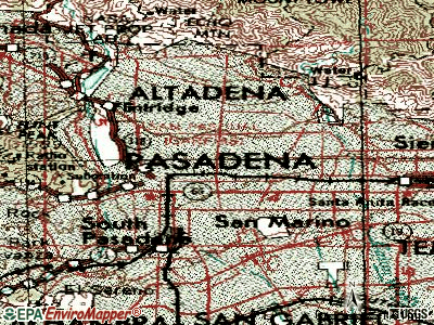 Pasadena topographic map