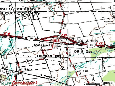 Merkel topographic map