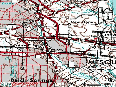 Mesquite topographic map
