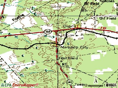 Mirando City topographic map