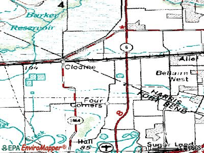 Mission Bend topographic map