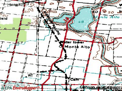 Monte Alto topographic map