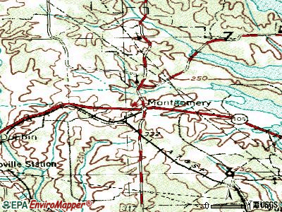 Montgomery topographic map