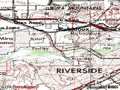 Pedley topographic map