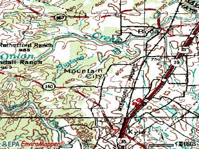Mountain City topographic map