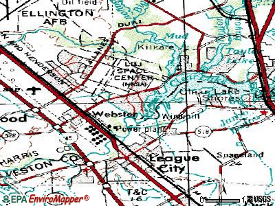 Nassau Bay topographic map