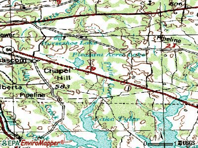 New Chapel Hill topographic map