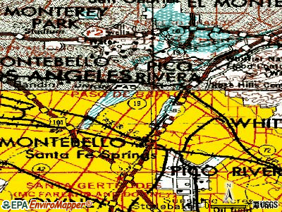 Pico Rivera topographic map