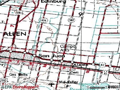 North Alamo topographic map