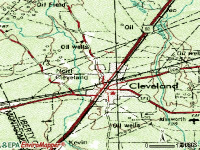 North Cleveland topographic map