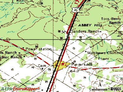 North Pearsall topographic map