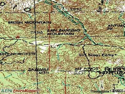 Pine Mountain Club topographic map