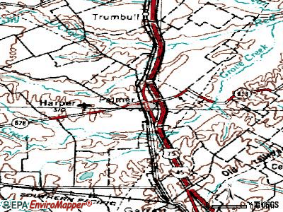Palestine topographic map