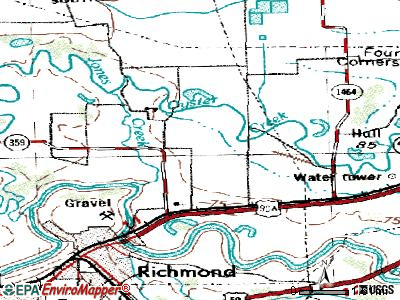 Pecan Grove topographic map