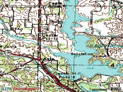 Pelican Bay topographic map