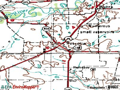 Petrolia topographic map