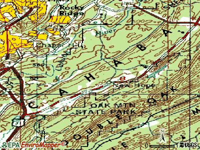 Indian Springs Village topographic map