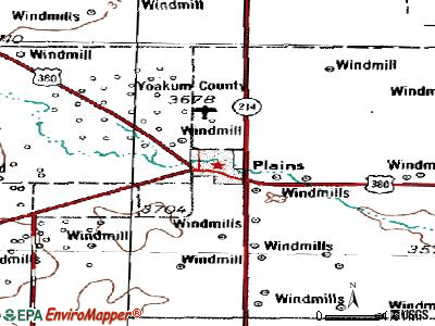 Plains topographic map