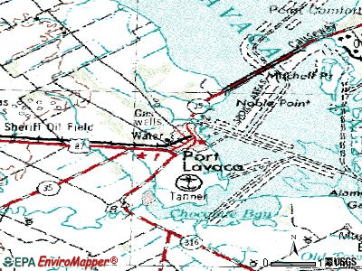 Port Lavaca topographic map