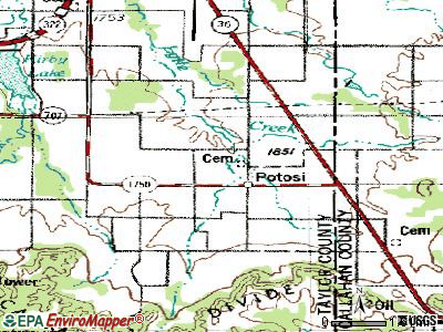 Potosi topographic map