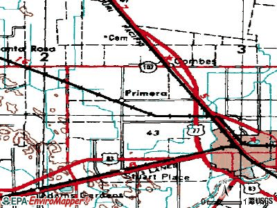 Primera topographic map