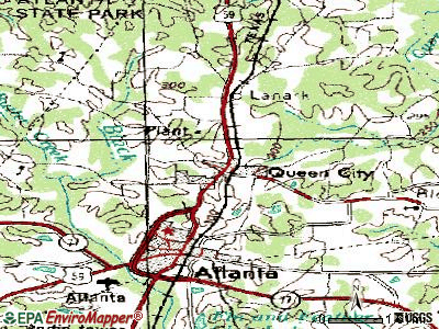 Queen City topographic map