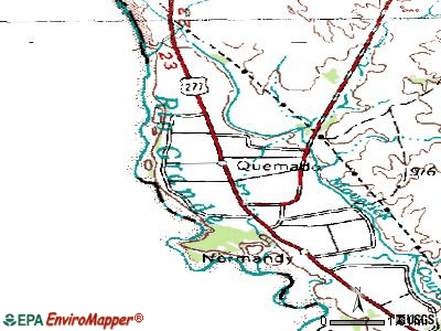 Quemado topographic map