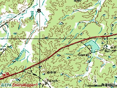 Ranchitos Las Lomas topographic map