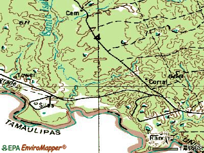 Ranchos Penitas West topographic map