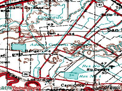 Rangerville topographic map