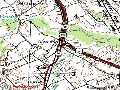 Richland topographic map