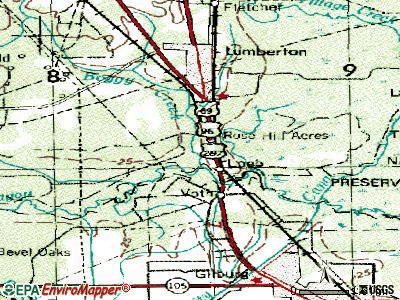 Rose Hill Acres topographic map