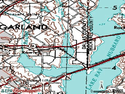 Rowlett topographic map