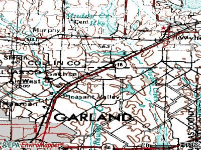 Sachse topographic map