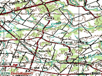 St. Hedwig topographic map