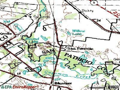 San Perlita topographic map