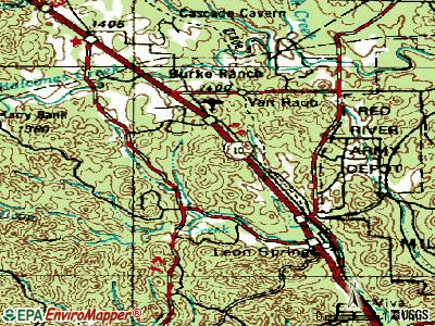 Scenic Oaks topographic map