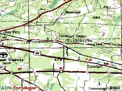 Scottsville topographic map