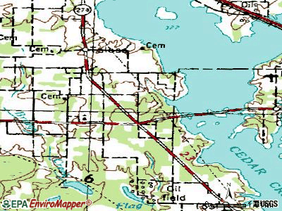 Seth Ward topographic map