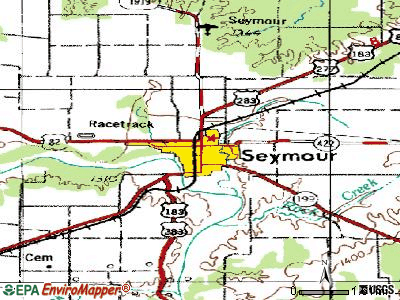 Seymour topographic map