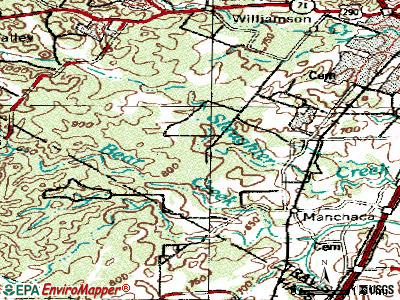 Shady Hollow topographic map