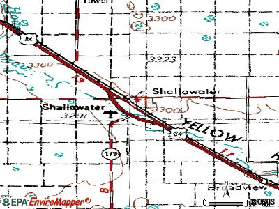 Shallowater topographic map