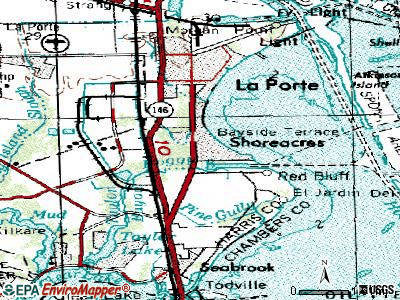 Shoreacres topographic map