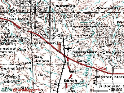 Skellytown topographic map
