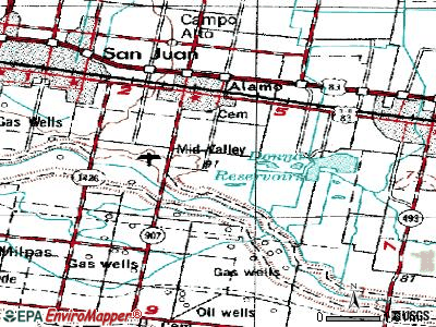 South Alamo topographic map