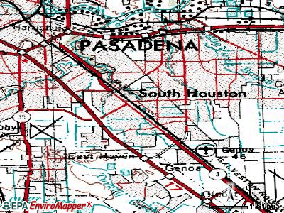 South Houston topographic map