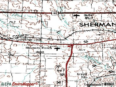 Southmayd topographic map